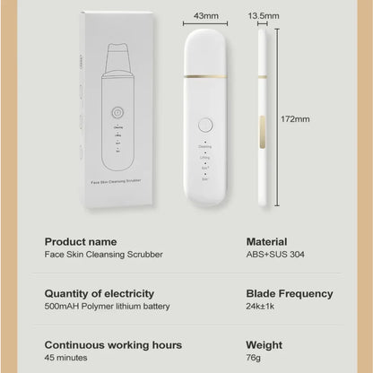 Ultrasonic Skin Scrubber for Deep Cleansing – Pore Cleaner & Facial Peeling with Ion Technology