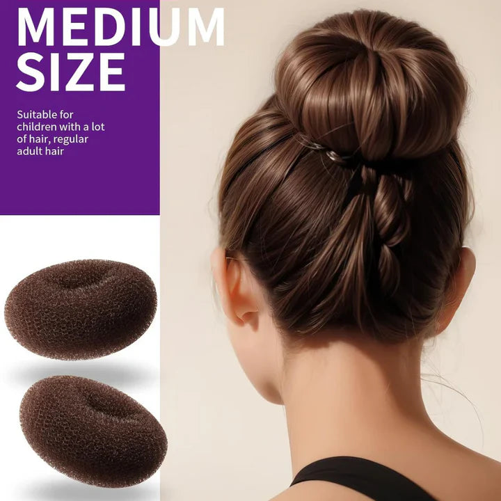 Donut Hair Bun Set – Voluminous Bun Helper for Perfect Updo Hairstyles
