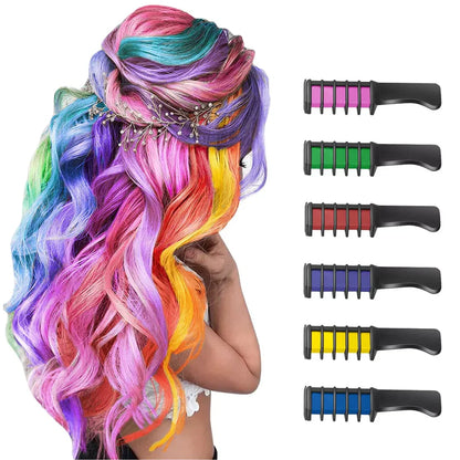 Washable Hair Chalk Pen Set – Colorful Accents for Your Hair
