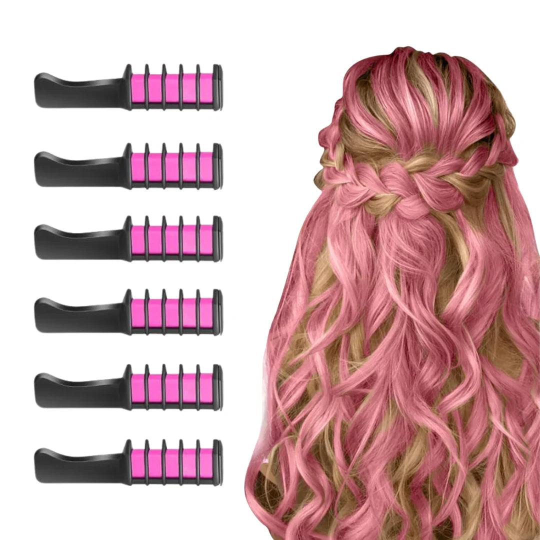 Washable Hair Chalk Pen Set – Colorful Accents for Your Hair