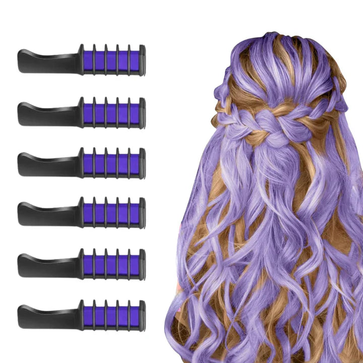 Washable Hair Chalk Pen Set – Colorful Accents for Your Hair
