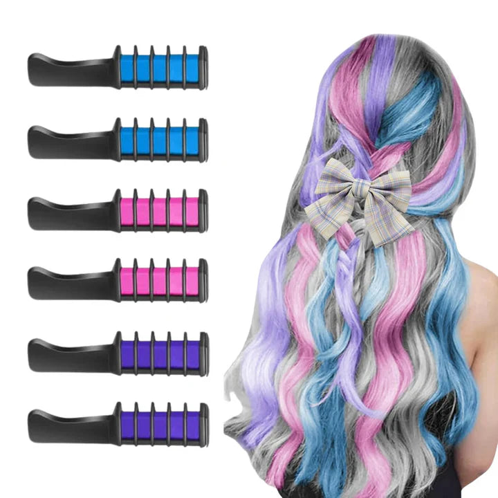 Washable Hair Chalk Pen Set – Colorful Accents for Your Hair