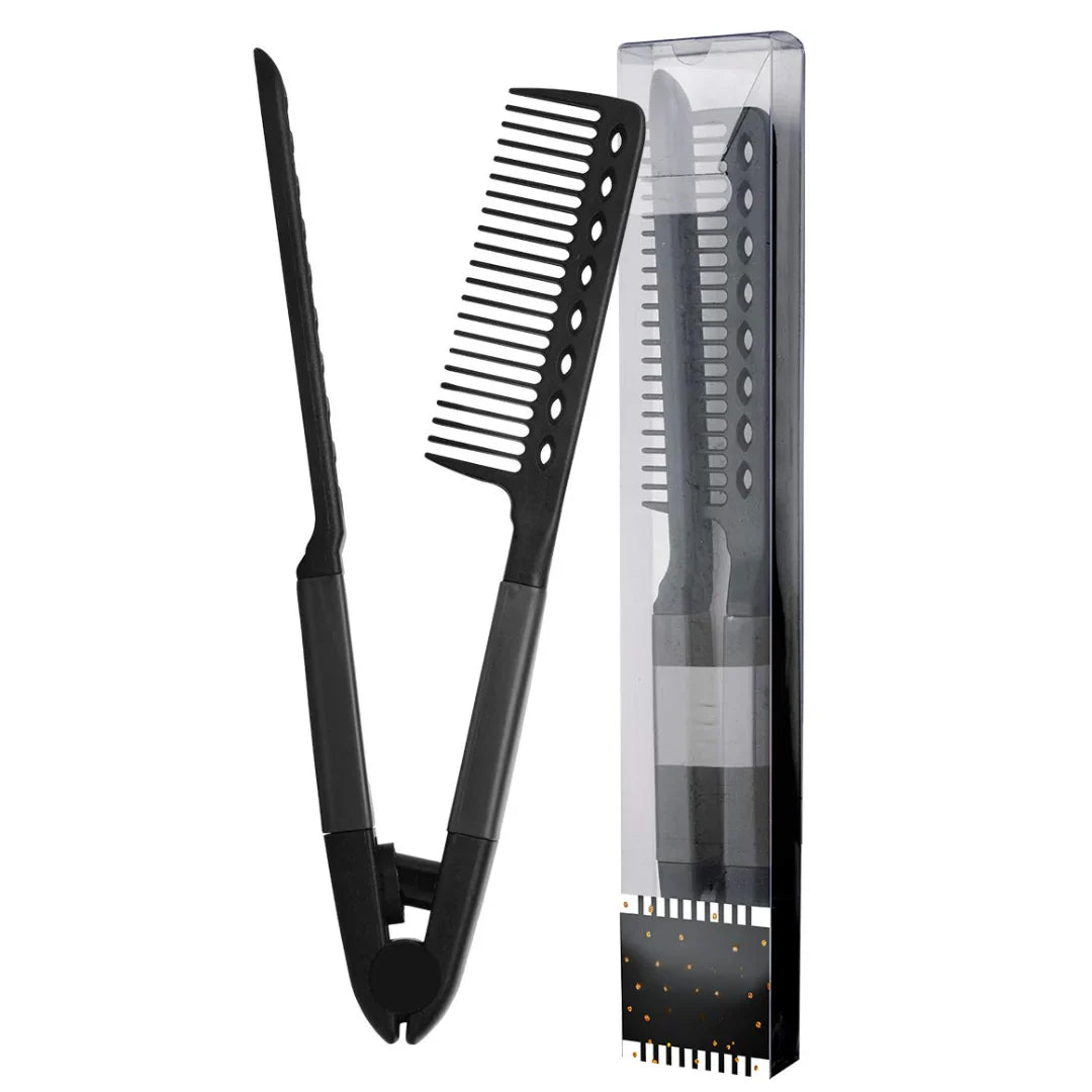 2-in-1 Straightening and Styling Comb – Effortless Detangling & Silky Hair