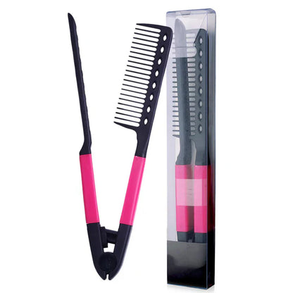 2-in-1 Straightening and Styling Comb – Effortless Detangling & Silky Hair