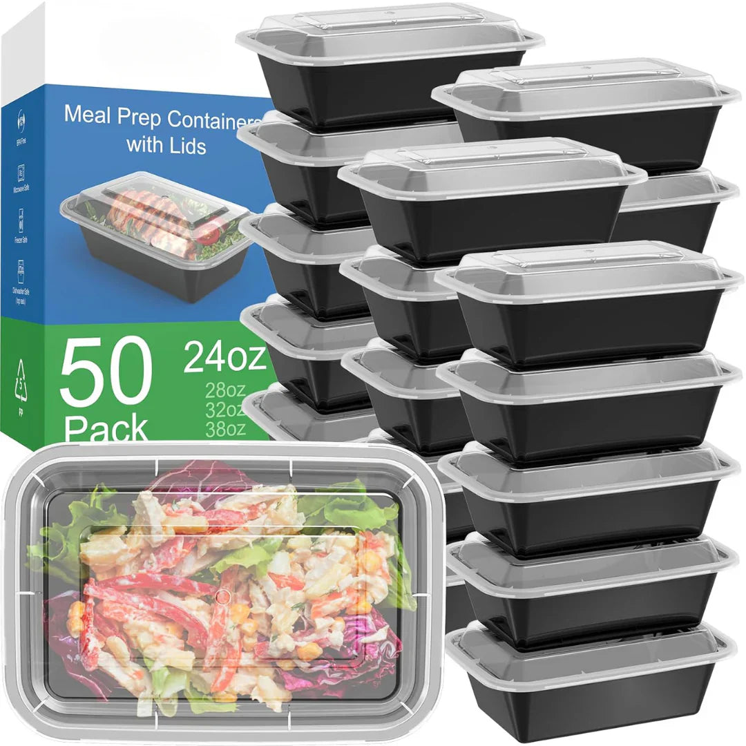 50-Piece Meal Prep Container Set with Lids – Practical Storage Solutions for Meal Preparation & Portioning