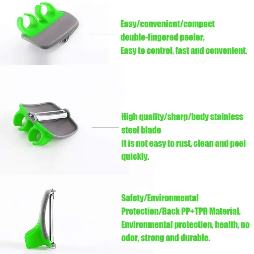 Finger-friendly 4-piece Vegetable Peeler Set