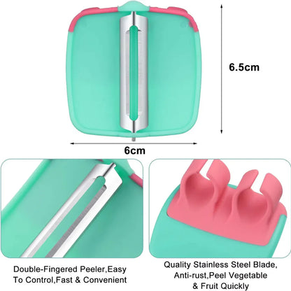 Finger-friendly 4-piece Vegetable Peeler Set
