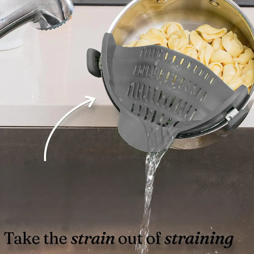 Heat-Resistant Silicone Strainer for Easy Food Draining