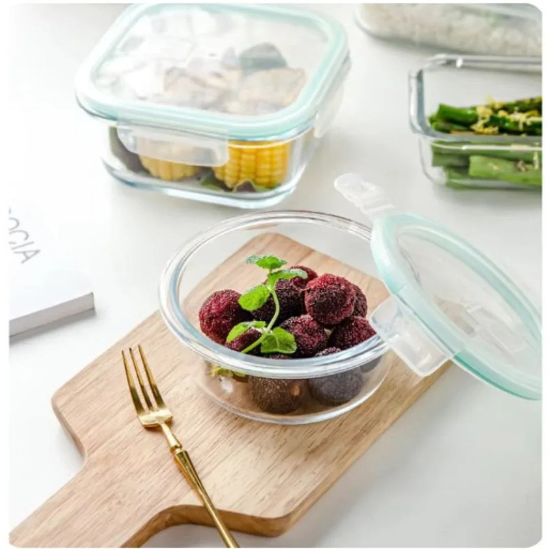 Glass Food Storage Container Set – Airtight Storage Containers for Kitchen and Pantry