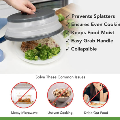 Silicone Microwave Cover Lid – Foldable and Splash-Proof