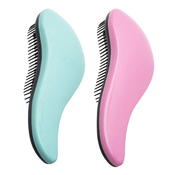 Ergonomic Detangling Brush 2-Pack for Gentle Hair Styling – Suitable for All Hair Types