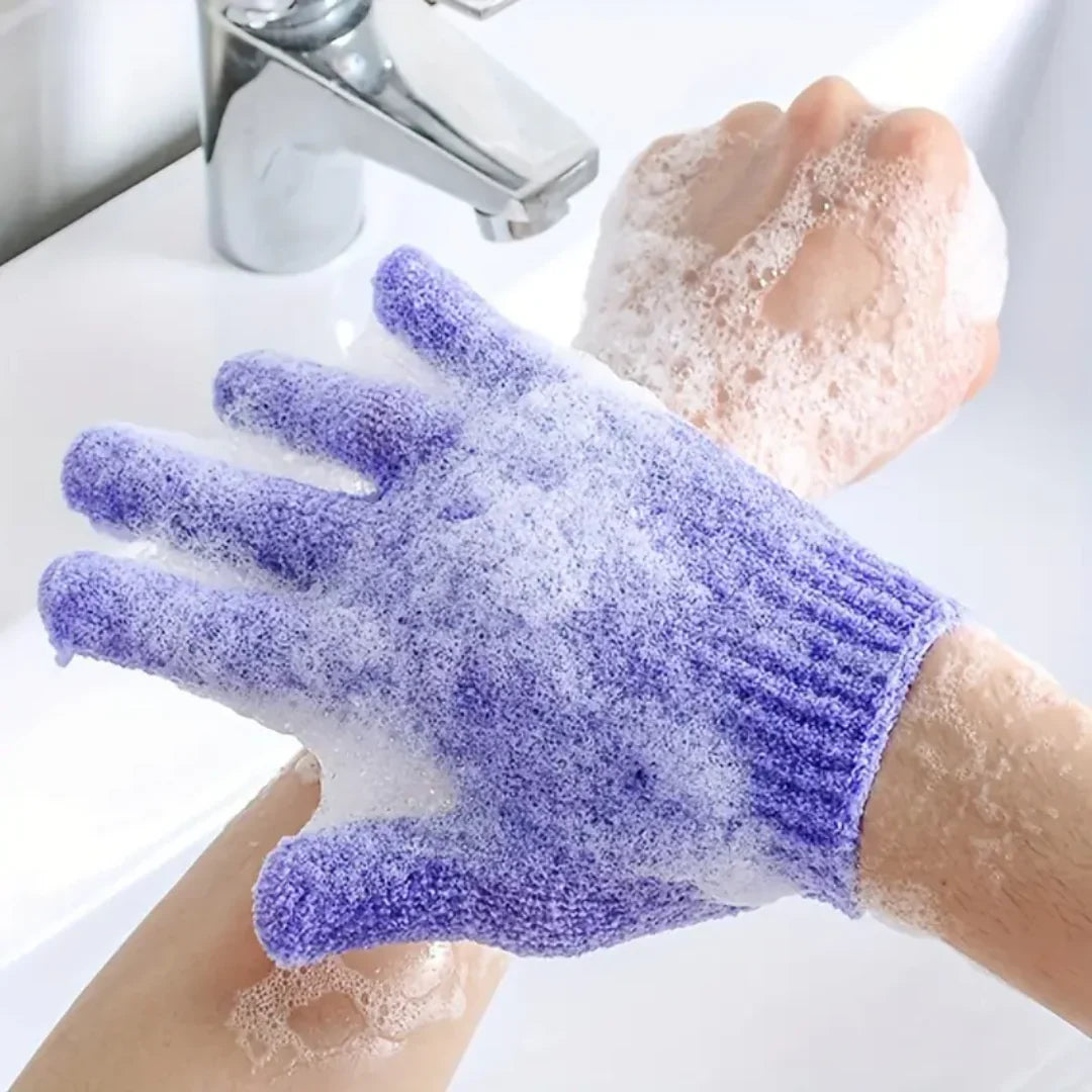Exfoliating Bath Gloves – Exfoliating Shower Gloves for Smooth Skin in a 2-Pack