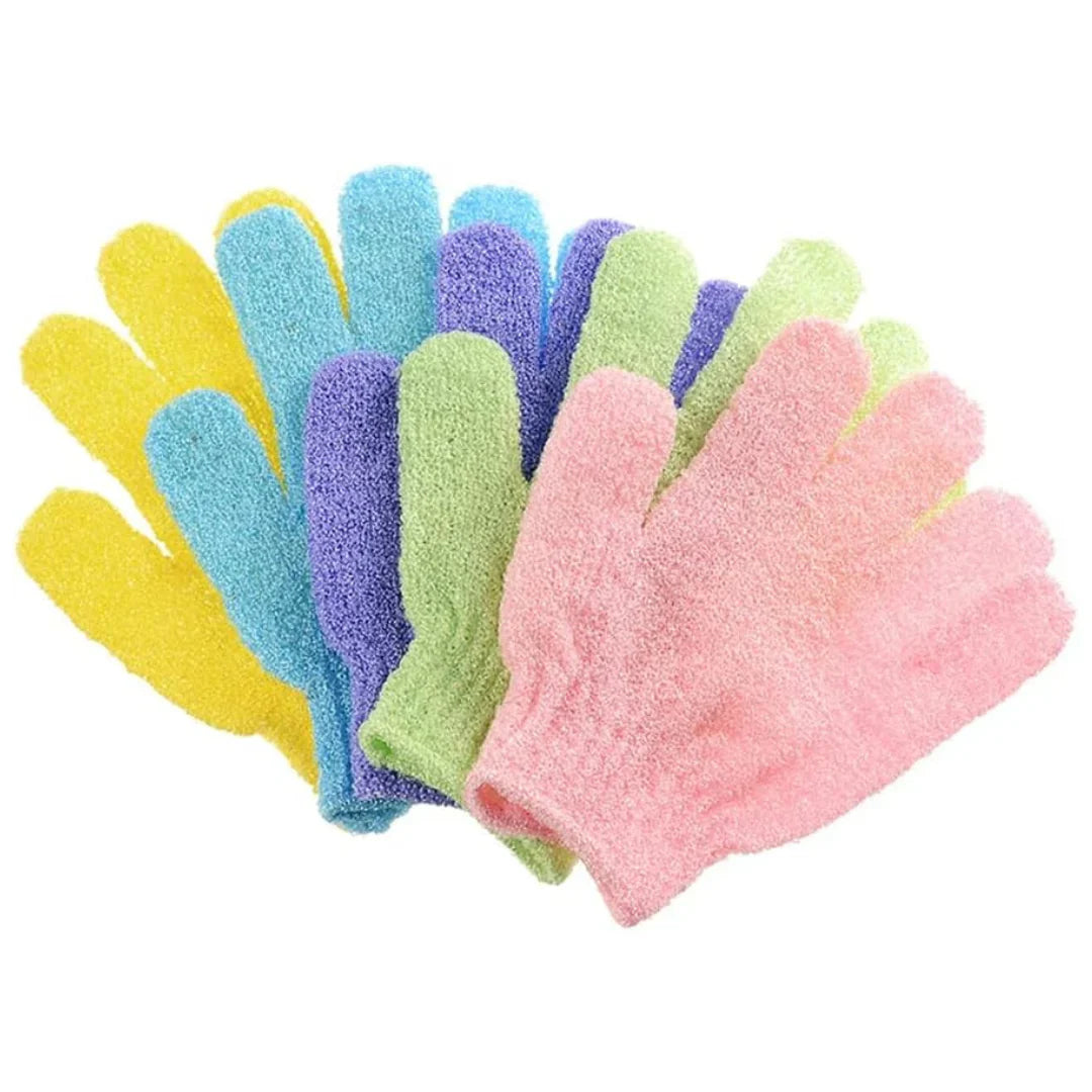 Exfoliating Bath Gloves – Exfoliating Shower Gloves for Smooth Skin in a 2-Pack