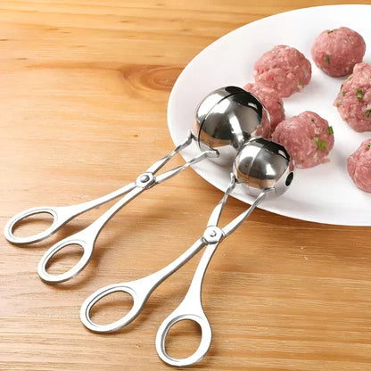 Stainless Steel Turning Tongs for Even Meatballs