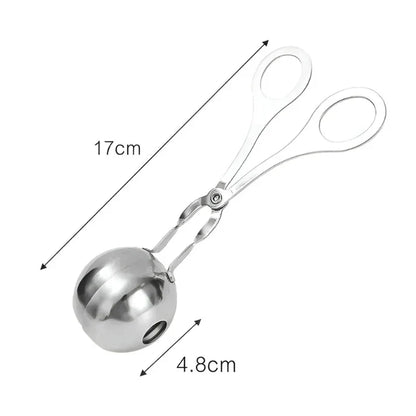 Stainless Steel Turning Tongs for Even Meatballs