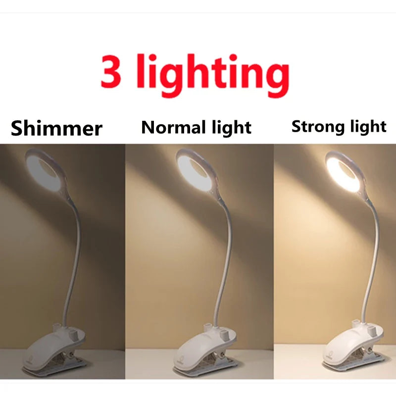 LED Desk Lamp With Clip – Rechargeable And Flexibly Adjustable Table Lamp For Office And Study