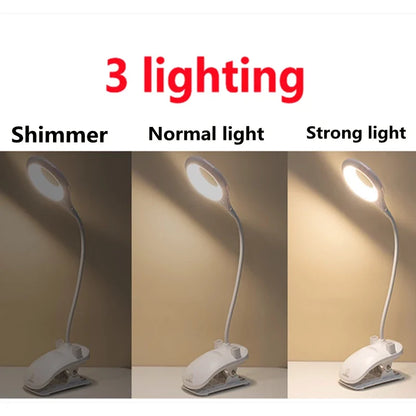 LED Desk Lamp With Clip – Rechargeable And Flexibly Adjustable Table Lamp For Office And Study