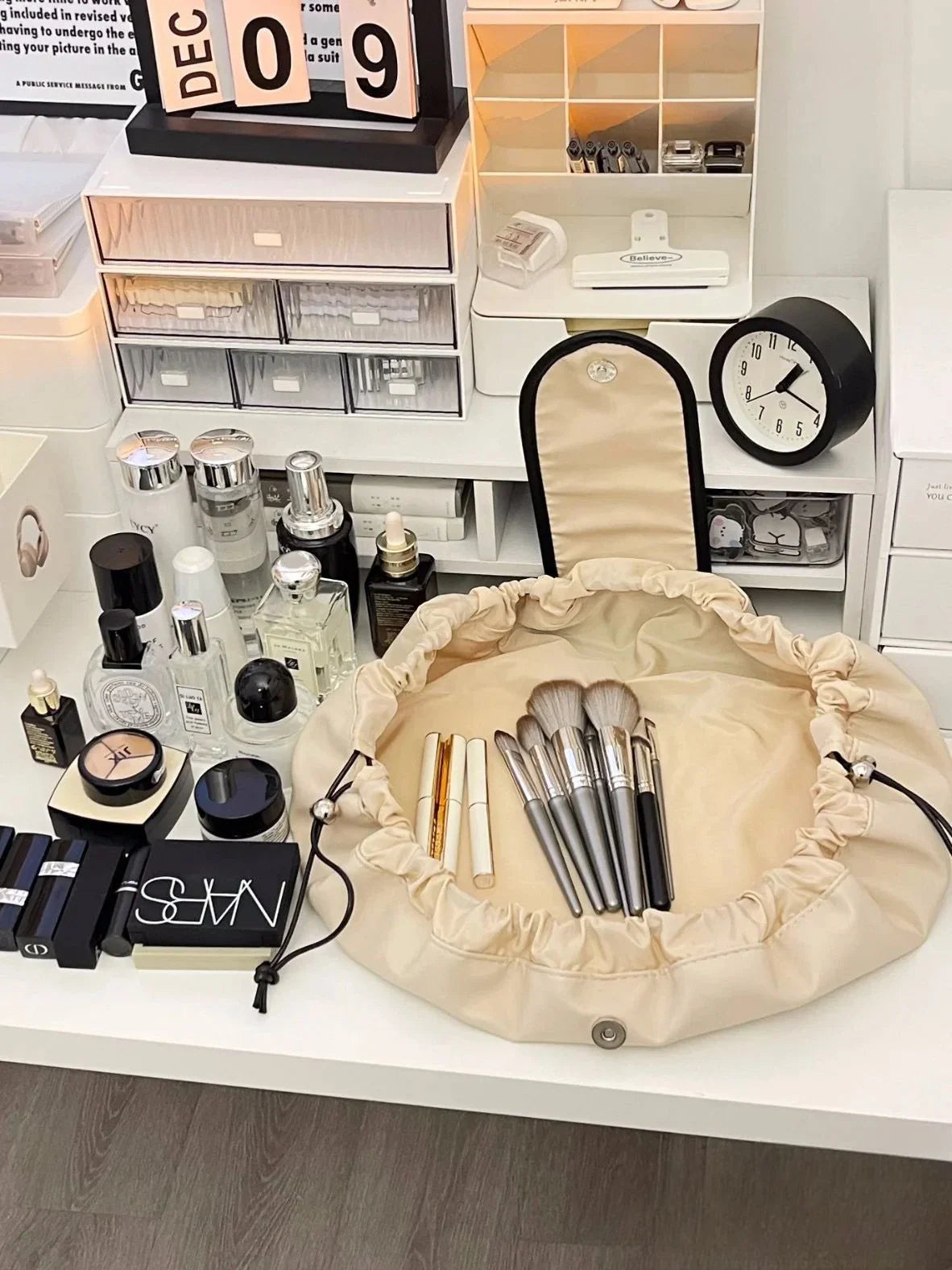 Cosmetic Bag with Ample Storage Space and Water-Resistant Material