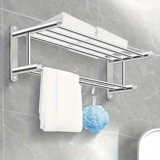 Sturdy Stainless Steel Towel Rack for Bathroom Use