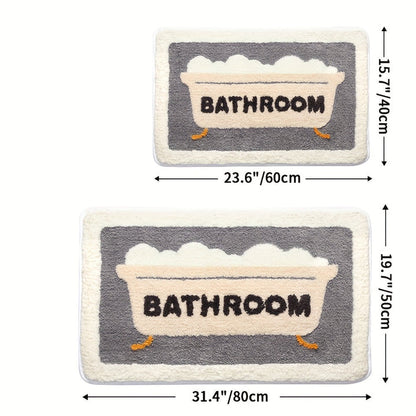 Highly Absorbent Microfiber Bathroom Mat – Non-Slip and Quick-Drying