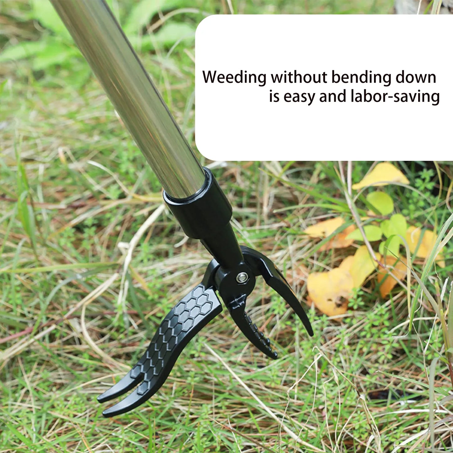 Weed Puller Without Bending – Ergonomic Root Remover with Shovel Clip for Easy Gardening