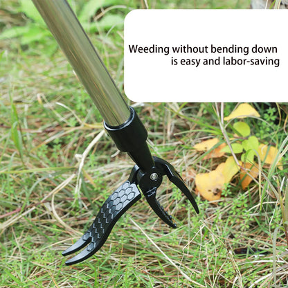 Weed Puller Without Bending – Ergonomic Root Remover with Shovel Clip for Easy Gardening