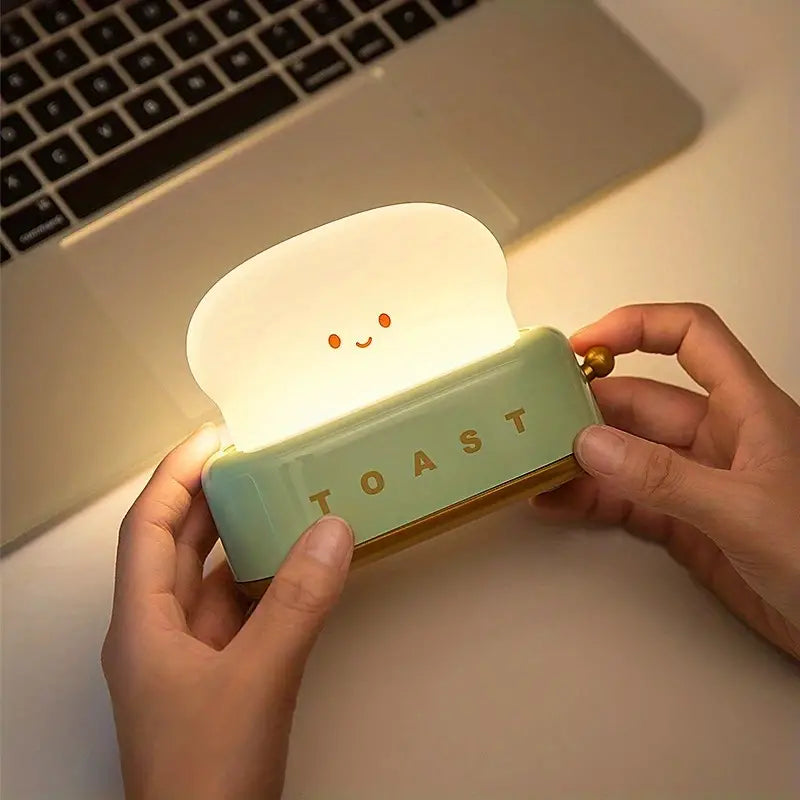 Kawaii Toast Bedside Lamp – LED Lighting for a Cozy Atmosphere