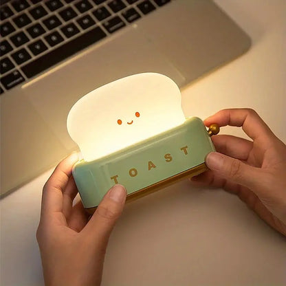 Kawaii Toast Bedside Lamp – LED Lighting for a Cozy Atmosphere