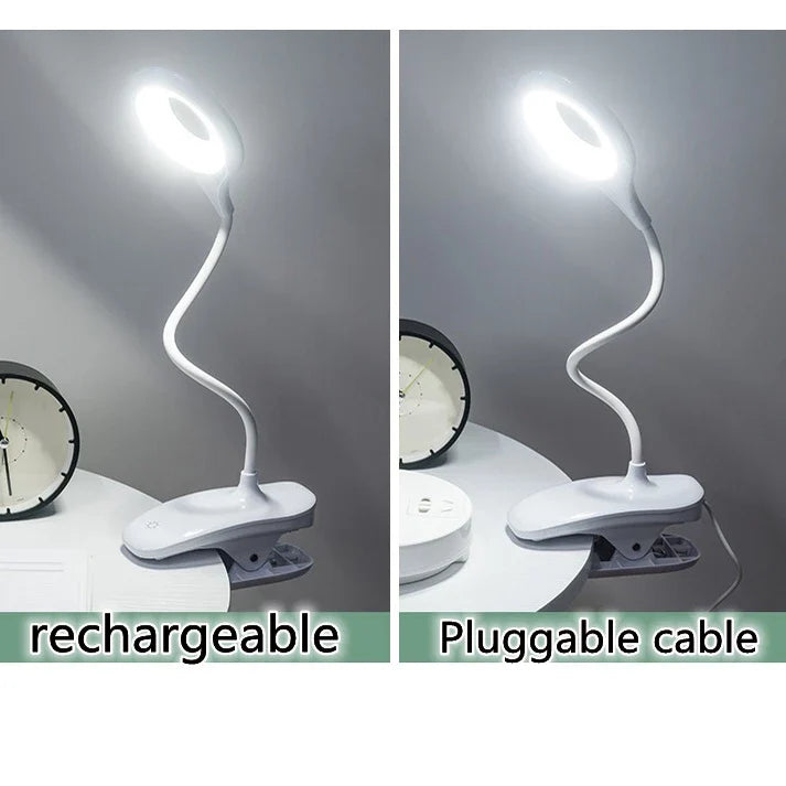 LED Desk Lamp With Clip – Rechargeable And Flexibly Adjustable Table Lamp For Office And Study
