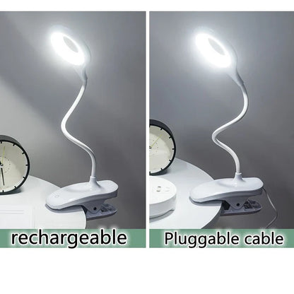 LED Desk Lamp With Clip – Rechargeable And Flexibly Adjustable Table Lamp For Office And Study