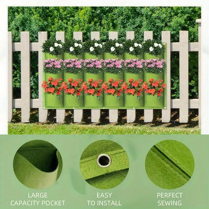 Felt Wall-Mounted Grow Bag – Three-Dimensional Non-Woven Planter Pocket for Vertical Gardens