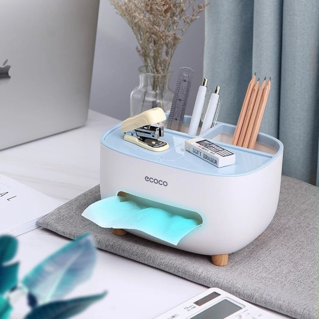 4-in-1 Multifunctional Tissue Box with Organizer