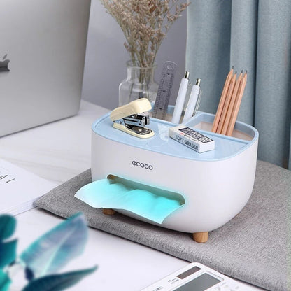 4-in-1 Multifunctional Tissue Box with Organizer