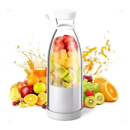 Portable Smoothie Blender with Fruit Container and Drinking Lid for On the Go