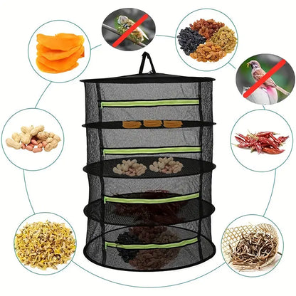 Foldable Drying Rack for Fruits, Vegetables, and Herbs – Multi-Tier Mesh Tray for Fast Drying