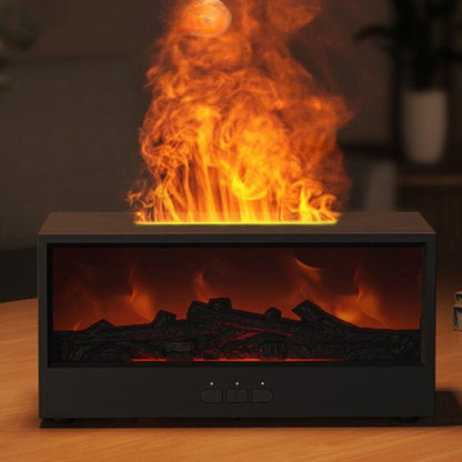 Stylish Aroma Diffuser with Fireplace Flame Effect