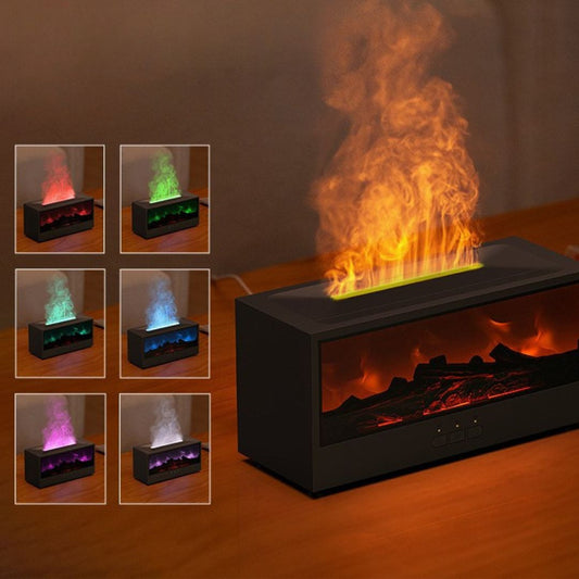 Stylish Aroma Diffuser with Fireplace Flame Effect