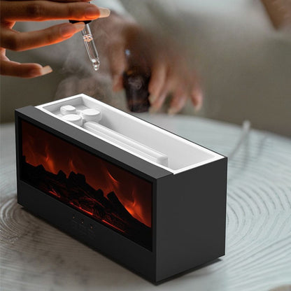 Stylish Aroma Diffuser with Fireplace Flame Effect