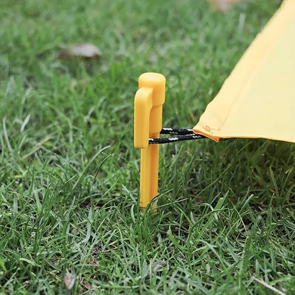Plastic Tent Pegs with Hooks – Durable Ground Stakes for Camping, Tarps, and Shelters