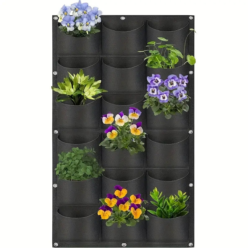 Felt Wall-Mounted Grow Bag – Three-Dimensional Non-Woven Planter Pocket for Vertical Gardens