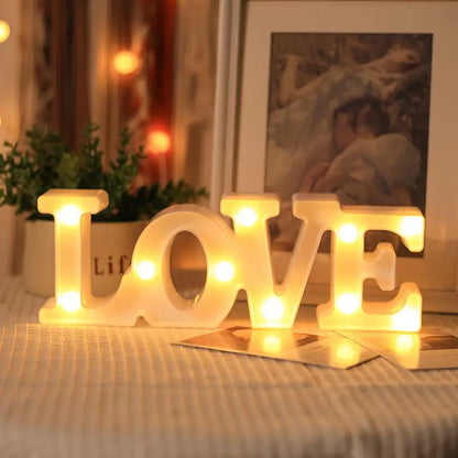 LED Letters Numbers Symbols – Decorative Illuminated Décor with Warm White Light for Parties, Events, and Living Spaces