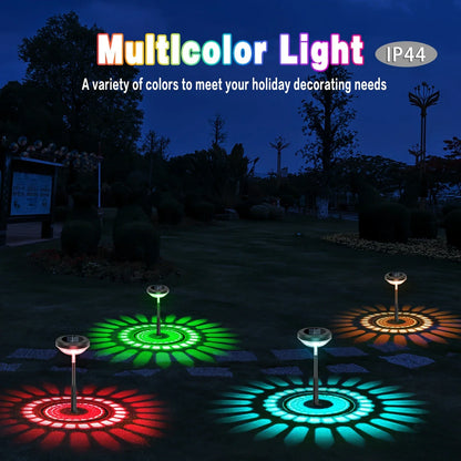 Solar Garden Lamp with Color Change – LED Outdoor Lighting with Floral Pattern for Patio and Garden