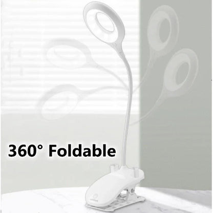 LED Desk Lamp With Clip – Rechargeable And Flexibly Adjustable Table Lamp For Office And Study