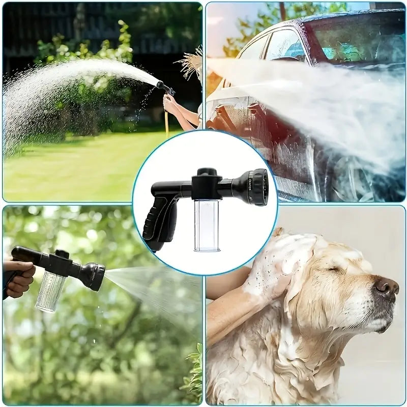 Multifunctional car wash spray gun with microfiber attachment – spray gun for thorough vehicle cleaning