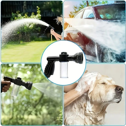 Multifunctional car wash spray gun with microfiber attachment – spray gun for thorough vehicle cleaning