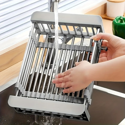 Expandable Sink Drying Rack – Practical Dish and Vegetable Drainer