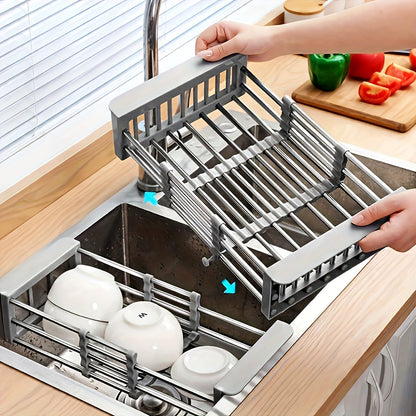 Expandable Sink Drying Rack – Practical Dish and Vegetable Drainer