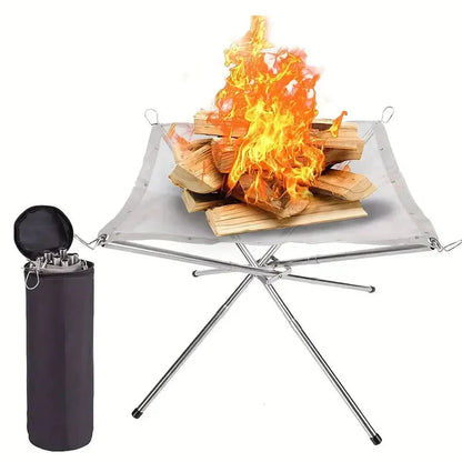 Portable Fire Pit – Foldable Fire Stand for Camping and Outdoor Use