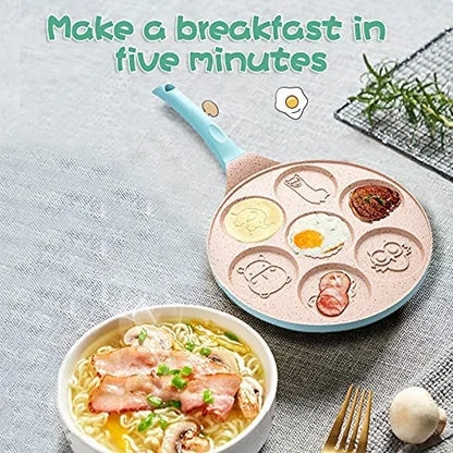 Kids Breakfast Pan with Fun Shapes for Creative Fried Eggs and Pancakes