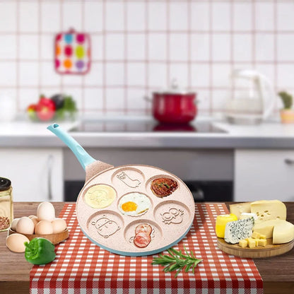 Kids Breakfast Pan with Fun Shapes for Creative Fried Eggs and Pancakes